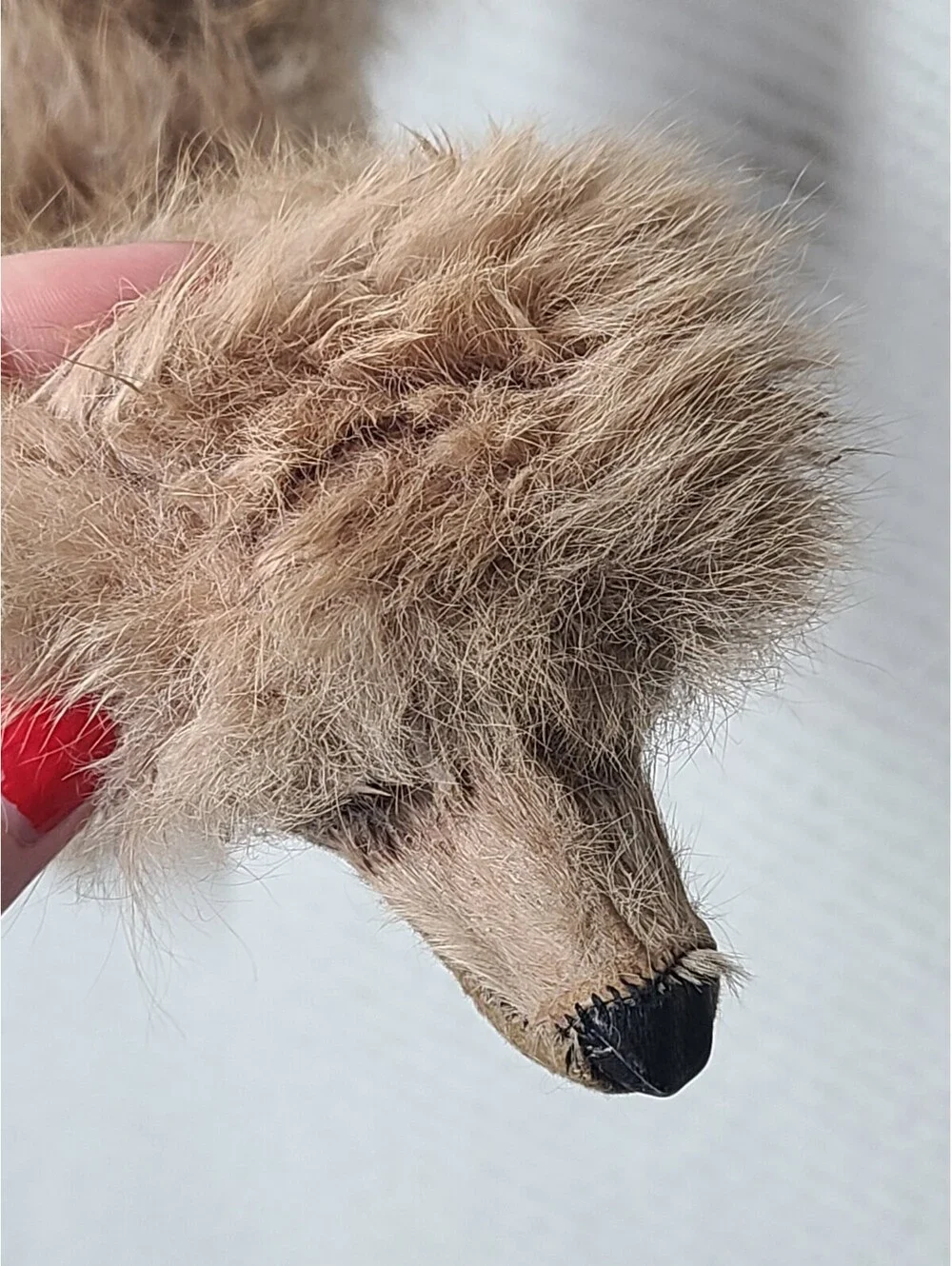 Vtg 40s Sable Mink Fur Sew On Collar Fluffy Taupe Tan Two Whole Pelts Genuine